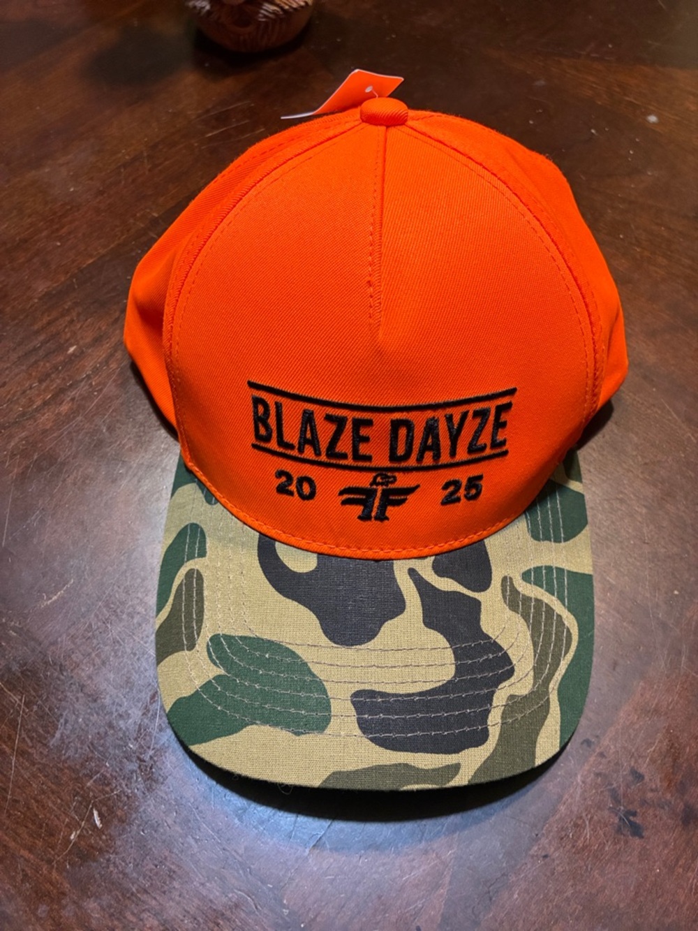 BLAZE DAYZE Orange & Camo Snapback Hat